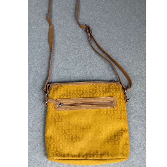 Giani Bernini Crossbody Bag Yellow Monogram Print Pocketbook Purse - Picture 8 of 13